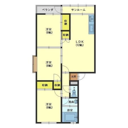 新庄マンションの物件間取画像